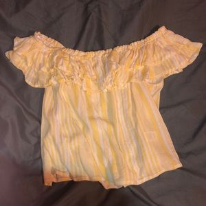ruffle off the shoulder top